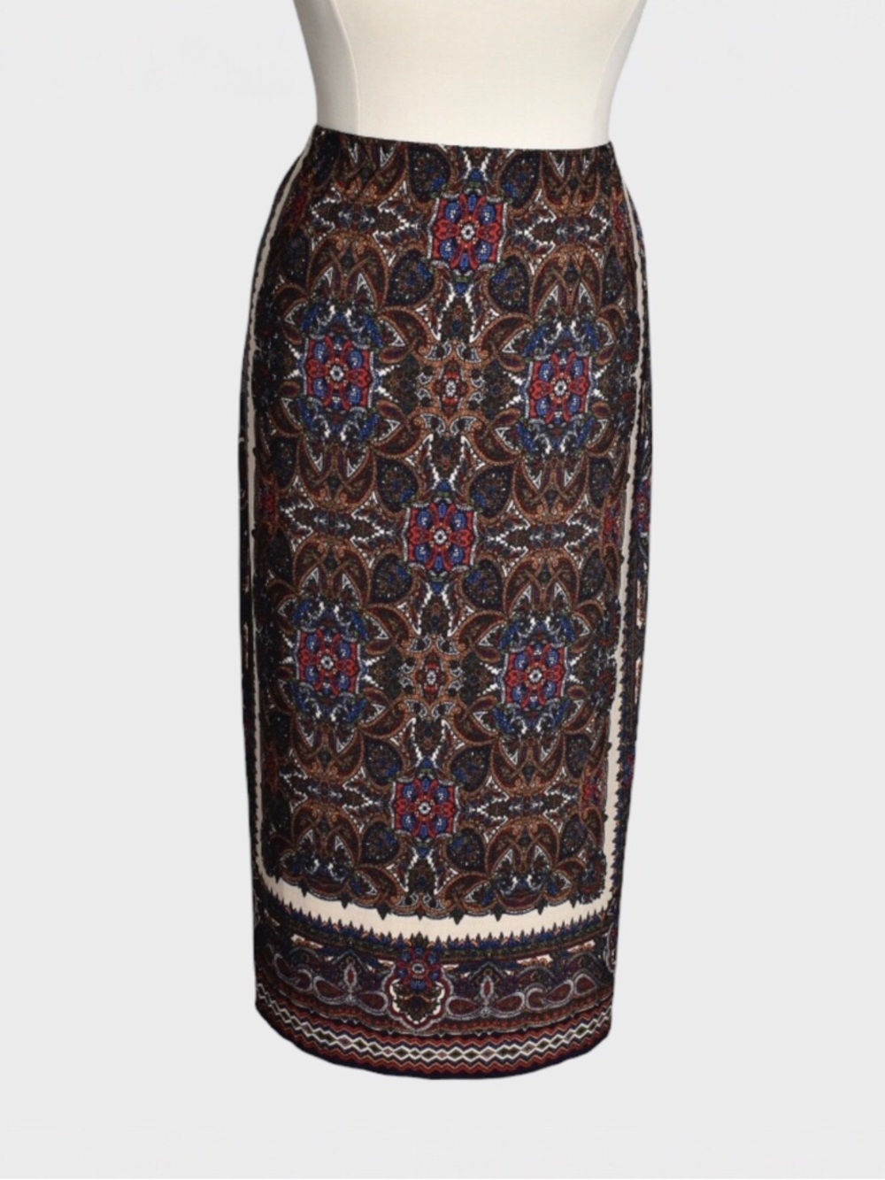 C Est 1946 Printed Stretch Maxi Pencil Skirt